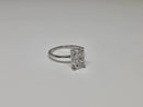 Bague de fiançailles en or jaune 14k 3.31ct Oval vs diamant lab