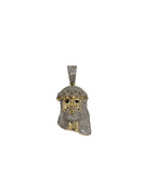 10k Jesus black eyes 1.22ct Diamonds