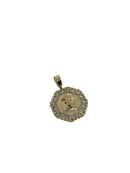 10k jesus rond 0.40ct diamants