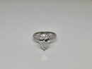 Beautiful pear Shape 3.75CT VS Lab Diamond Engagement Rings in 18k