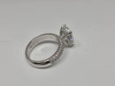 Beautiful pear Shape 3.75CT VS Lab Diamond Engagement Rings in 18k