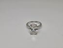 Beautiful oval Shape 5.52CT VS Lab Diamond Engagement Rings in 14k