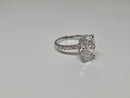 Beautiful oval Shape 5.52CT VS Lab Diamond Engagement Rings in 14k