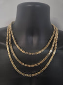 4.5mm chaine byzantine en or jaune 10k