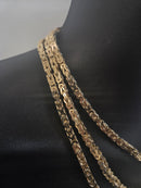 4.5mm chaine byzantine en or jaune 10k
