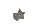10k Star Ring 1.68ct baquettes  of  Diamonds