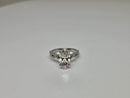 Bague de fiançailles en or blanc 14k 3.28ct Marquise  vs diamant lab style infinie