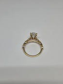 Bague de fiançailles en or jaune 14k 3.80ct oval  vs diamant lab