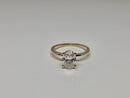 Bague de fiançailles solitaire en or jaune 14k 1.55ct oval  vs diamant lab