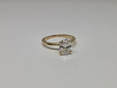 Bague de fiançailles solitaire en or jaune 14k 1.55ct oval  vs diamant lab