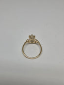 Bague de fiançailles solitaire en or jaune 14k 2.36ct marquise  vs diamant lab