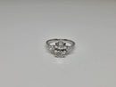 Bague de fiançailles solitaire en or blanc 14k 2.42ct oval  vs diamant lab