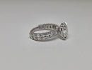 Bague de fiançailles en or blanc 18k 5.05ct oval  vs diamant lab
