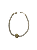 10k double tennis clover bracelet