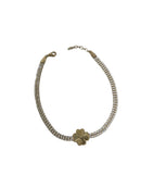10k double tennis clover bracelet