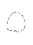10k bracelet coeur 2 tons