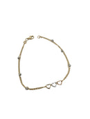 10k bracelet coeur 2 tons