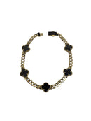 5mm Monaco black clover 10k  Bracelet