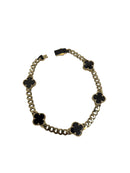 5mm Monaco black clover 10k  Bracelet