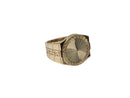 10k Round Greek Meduse Style Ring
