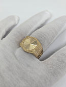 10k Round Greek Meduse Style Ring