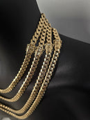 8MM Chaine Miami Cuban Link en or 10 Karat