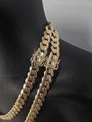 12MM 10k Yellow Gold Miami Cuban Link Chain Miami