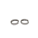 10k Or blanc Boucles d'oreilles huggies