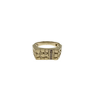 10k gold nugget with zirconia stones  Men Ring MBS-814