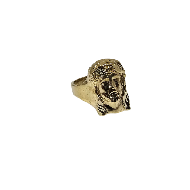 10k Gold Jesus Ring