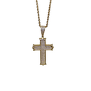 Rope Chain 10k Gold  + Cross Gold Pendant 10k