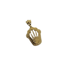 10K Gold Crown Pendant New