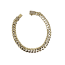 10k 8mm  bracelet miami cuban link solid/full 0.26ct diamants lock