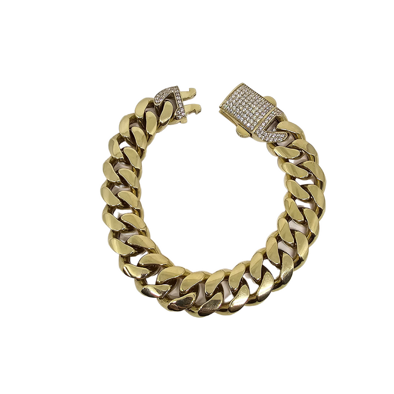 10k 15mm Miami Cuban Link Zirconia Stones