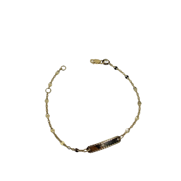 2MM 10K Yellow Gold Baby Bracelet MBS-1090