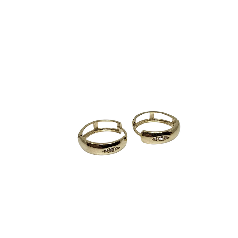 10K Yellow Gold Huggies  Earring