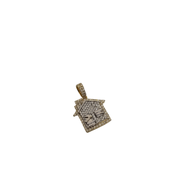 10k Trap House Pendant  0.75ct Diamonds si NEW