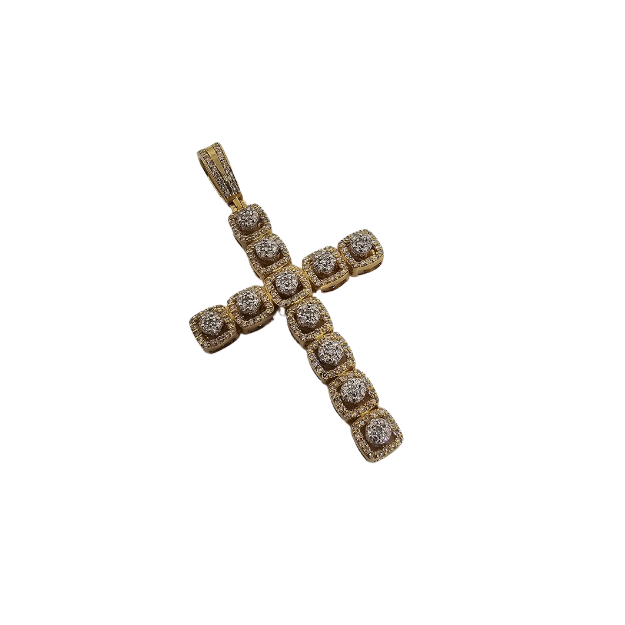 10k Pendant cross 1.00ct Diamonds i  NEW