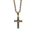 10k Rope Chain + Cross Medusa Jesus  Reversible