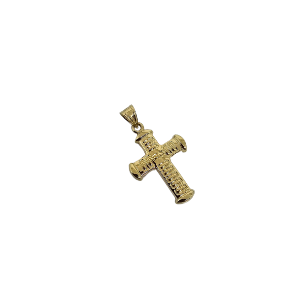 Pendentif Croix meduse  en or 10k CP017