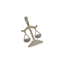 Balance Justice Pendant 1.22ct of Diamonds 10k Gold NEW