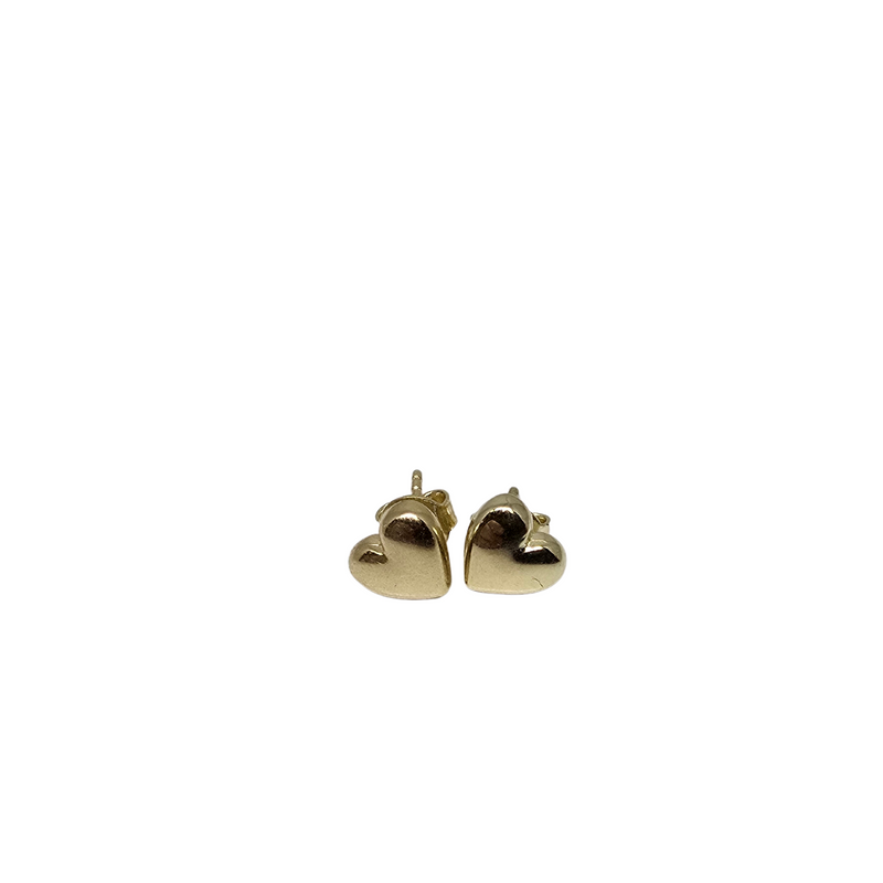 10k Yellow gold heart shape earring new MBS-066