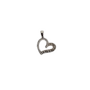 10k Heart Medusa White Gold Pendant