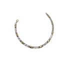 4mm medusa Bracelet 10K Yellow Gold white gold 2 tons