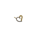 10k Gold Duo color  Heart  Pendant