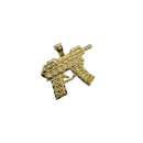10K Gold Gun  Pendant New