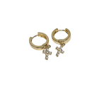 10k OR Cross  earrings HRT-06 NEW