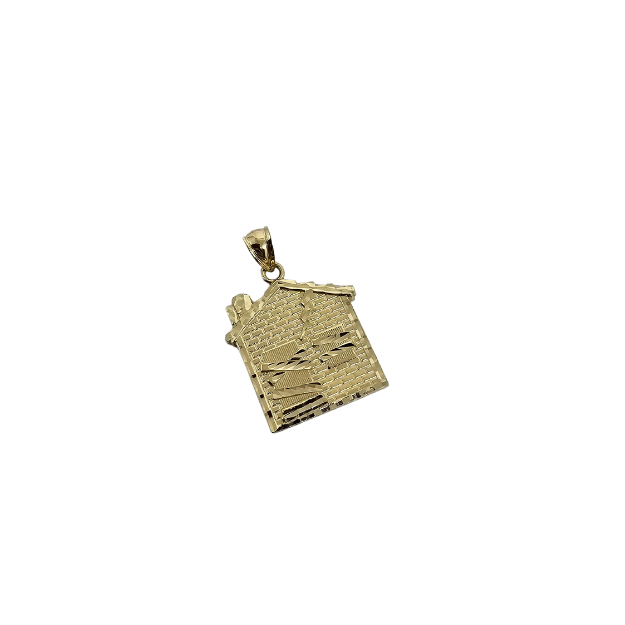 10k Gold Trap House Pendant