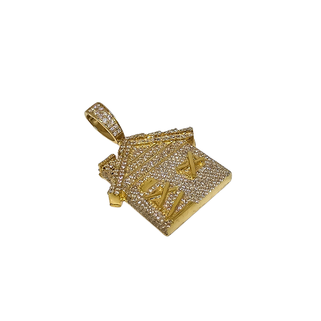 10k Trap House Pendant  2.00ct Diamonds i NEW