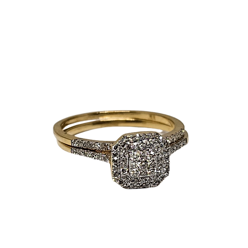 10k engagement ring 0.40ct diamonds yellow gold
